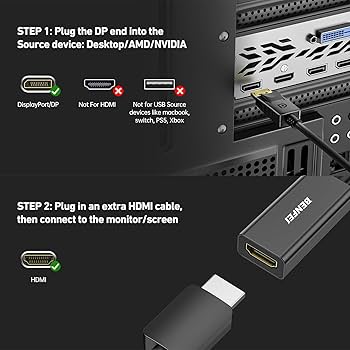 Amazon.co.jp: BENFEI DisplayPort（ディスプレイポート